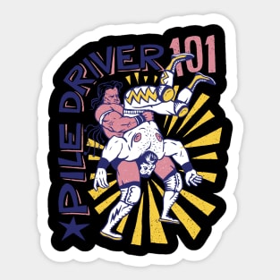 Piledriver Wrestling Sticker